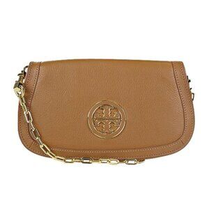 Tory Burch Leather Amanda Logo Clutch